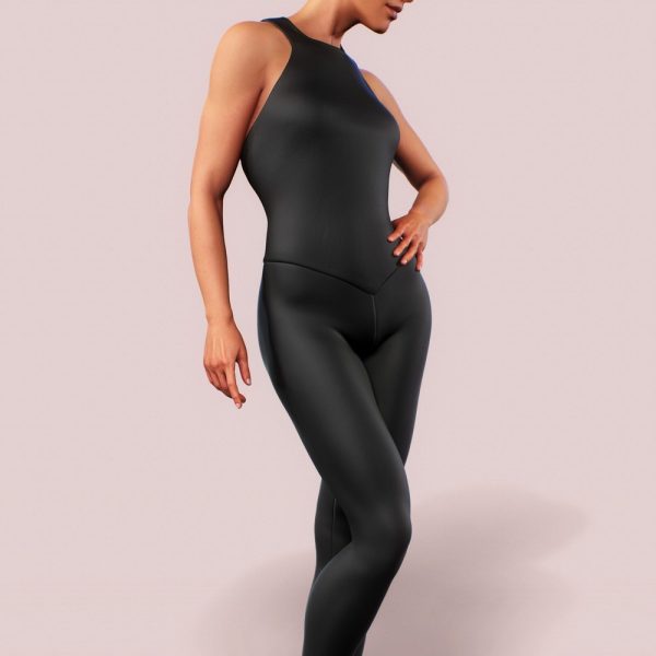 Black Bodysuit Workrout Jumpsuit Athletic Sportswear Women Activewear  Shaping Playsuit One Piece Catsuit Slim Fitness Training Gym