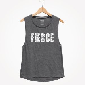 FIERCE Tank  – Women’s Muscle Tee – Muscle Tank Top – Yoga Tank Top – Workout Tank Top – Fitness Tank Top – Funny Tank Top