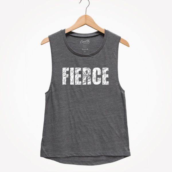 FIERCE Tank  – Women’s Muscle Tee – Muscle Tank Top – Yoga Tank Top – Workout Tank Top – Fitness Tank Top – Funny Tank Top