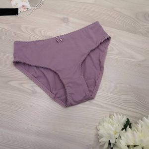 1PCS 100% Organic Cotton Comfy Lilac Ladies Hipster Panty With Cute Bow Cotton Women’s Underwear Handmade Panty Lingerie Bridal Gift