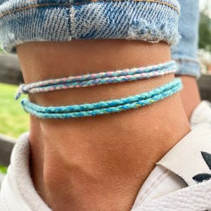 Surfer Beach Anklet Set for Women and Men – Womens Boho Ethno Ankle Bracelet – Mens Ankle Chain – Handmade Festival Jewelry – Waterproof