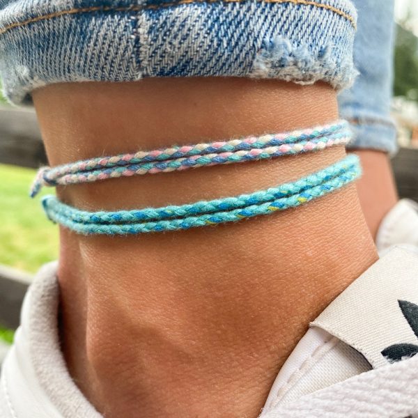 Surfer Beach Anklet Set for Women and Men – Womens Boho Ethno Ankle Bracelet – Mens Ankle Chain – Handmade Festival Jewelry – Waterproof