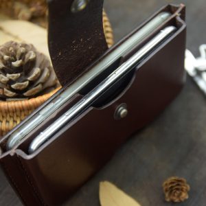 Leather Dual Phone Case, Leather Double phone Case, Case Holds Two Phones, Slanted 2 Phone Holster, Leather Two phone case with belt loops