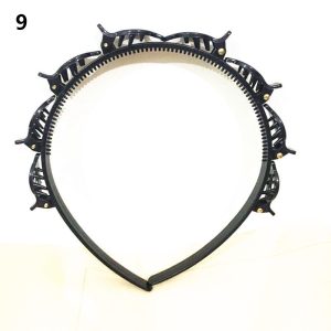 2pcs/lot AWAYTR Unisex Alice Hair Clip Headband Men Women Sports Hairband Hoop Metal Hoop Double Bangs Hairstyle Hair Clip Hair Accessories