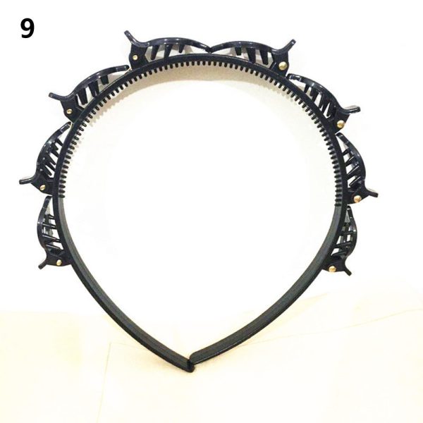 2pcs/lot AWAYTR Unisex Alice Hair Clip Headband Men Women Sports Hairband Hoop Metal Hoop Double Bangs Hairstyle Hair Clip Hair Accessories