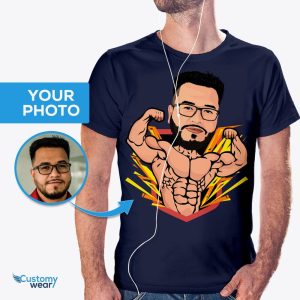 Custom bodybuilding shirts, Bodybuilder gift, Gym t-shirt, Muscle shirt, Gymnastics gifts, Big muscles caricature tee, Funny shirt for men