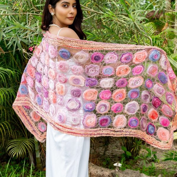 Hand felted wrap scarf, shawl wrap for women, neck scarf for women, pink felted shawl for women, womens winter scarf, women’s wrap scarf