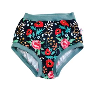 Floral High Waisted Adult Pants | Women’s Knickers | Organic Cotton Underwear