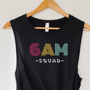 RETRO 6AM Squad Crossfit Tank Top, Gym Tank Top, Womens Workout Tank Top, Ladies’ Muscle Tank, Womens Fitness Tank, Squad, 6AM, Yoga