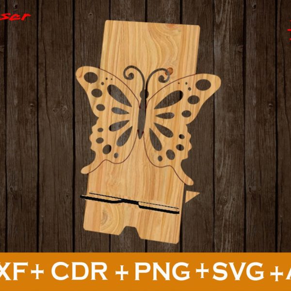 Phone Stand SVG, Butterfly Phone Stand, Phone Holder SVG, Cell Phone Stand SVG, Cell phone Stand for Desk, Butterfly stand Svg