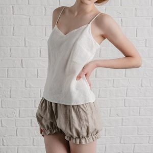 Linen Bloomers Ruffled/ Victorian Style Pantaloons in Natural Linen/ Linen Women’s Underwear/Lightweight Lingerie/ Sustainable Sleepwear