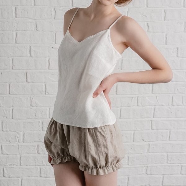 Linen Bloomers Ruffled/ Victorian Style Pantaloons in Natural Linen/ Linen Women’s Underwear/Lightweight Lingerie/ Sustainable Sleepwear