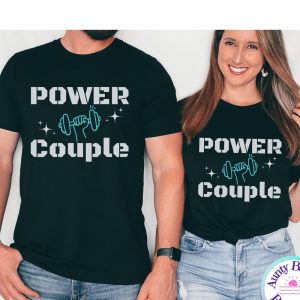Power Couple,Gym Tank for Couples,Couples Gift,Workout Tank Top,Gym Shirt,Workout Tshirt,Gym Buddies,Weightlifter Tank,Matching Tee,Newlywed