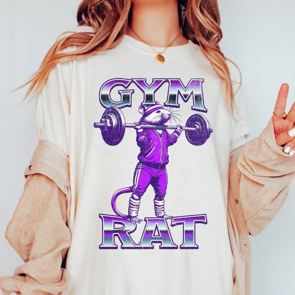 Funny Workout T-Shirt, Gym Rat Rats Shirt, Gift for Weightlifter, Oversized Work Out Tee, Pump Cover, Women Gym Shirt,Men Women Gym Shirt