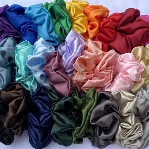 Handmade Satin Scrunchies – Discounts for Bundles | 34 COLOURS | satin scrunchie, satin scrunchie set, silk scrunchies, handmade scrunchie