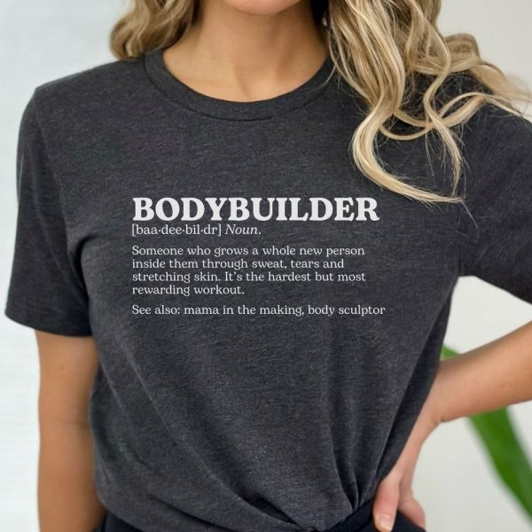 Bodybuilder Pregnancy Announcement Shirt, Fitness Baby Reveal T-Shirt, Weightlifting Baby Announcement Outfit, Gym Buddy Maternity Gift