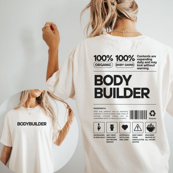 Bodybuilder Pregnancy Announcement Shirt, Fitness Workout Reveal T-Shirt, Weightlifting Baby Announcement Outfit, Gym Buddy Maternity Gift