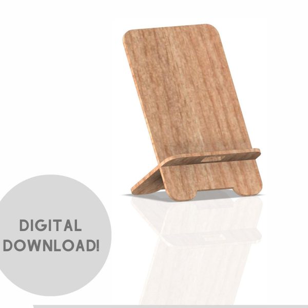 Phone Stand Holder Simple Laser Cutting SVG File CDR File DXF File For Laser Cutting Machine