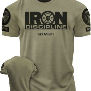 079. Iron Discipline Funny Workout Gym T-Shirt for Men