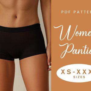 Boxer Briefs Sewing Pattern | XS-XXXL | Instant Download | Easy Digital PDF | Women’s Lingerie Pant Pattern Underwear Brief Knickers