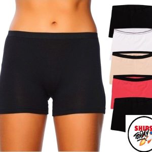 EVARI Cotton Boyshorts Underwear for Women Comfortable Boxer Brief for Ladies Pack of 5
