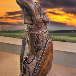 Authentic Brindle Leather Golf Bag, Luxury Golf Club Bags for Man, Leather Bag Golf Gifts for Women Leather Accessories, Travel Golf Bag