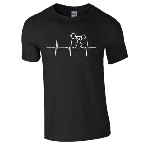 Gym T-Shirt, Gym Heart Beat Shirt, Weight Lifting Shirt, Novelty, Fitness Hunch, Gift/Present for Body Builder, MMA UFC Motivational Tee Top