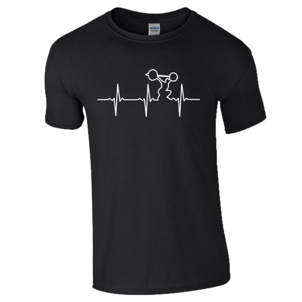 Gym T-Shirt, Gym Heart Beat Shirt, Weight Lifting Shirt, Novelty, Fitness Hunch, Gift/Present for Body Builder, MMA UFC Motivational Tee Top
