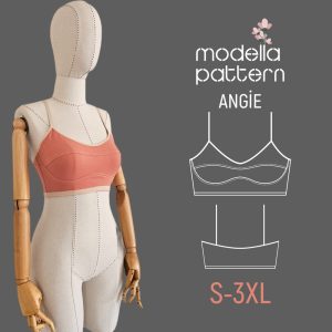 Angie bra sewing pattern S-3XL ,cotton bra pattern,lingerie pattern pdf,bramaking,bramaker,pdf pattern,sewing pattern, bra sewing