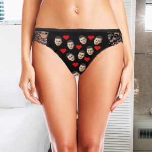 Personalized Women’s Lace Underwear, custom face underwear, Women’s Photo underwear, Valentine’s Day gift for Her, Wedding gifts,