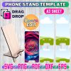 Phone Holder Keychain Laser Cutting File, Customizable Phone Stand Business Gift, New Job Gift, Laser Cut Bundles , Keychain Svg File