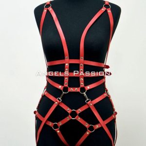 Leather Adjust Fashion Waist Belts Women Leather Gothic Harness Harness leather belt Plus Size Harness for Women