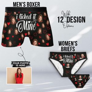 Custom With Face Boxer Briefs, Man,  Woman Face Underwear & Socks, Personalized Boxer Men Underwear, Face On Underwear, Valentines Day Gifts