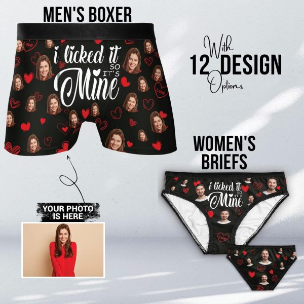 Custom With Face Boxer Briefs, Man,  Woman Face Underwear & Socks, Personalized Boxer Men Underwear, Face On Underwear, Valentines Day Gifts