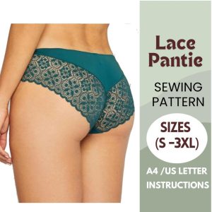 Lace Panty sewing pattern | underwear pattern | seamless panty pattern  | sizes (S a 3XL) | include instructions