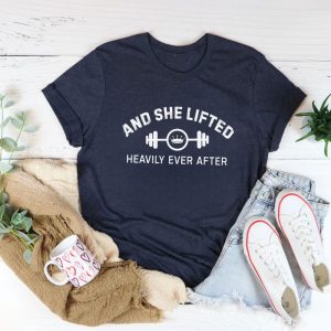 And She Lifted Heavily Ever After Gym Shirt, Women’s Gym Gifts, Weightlifting Shirts, Workout Tees, Trainer Shirts, Fitness Shirt, Sport Tee