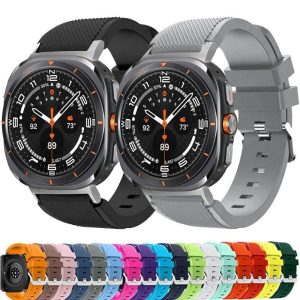 For Samsung Galaxy Watch Ultra 47 MM Strap Silicone Replacement Watch Band Sports Gym