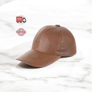 Luxury Handmade Leather Baseball Hat – Premium Quality, Classic Sports Cap for Everyday Wear,  Perfect Gift for Him