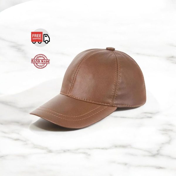 Luxury Handmade Leather Baseball Hat – Premium Quality, Classic Sports Cap for Everyday Wear,  Perfect Gift for Him