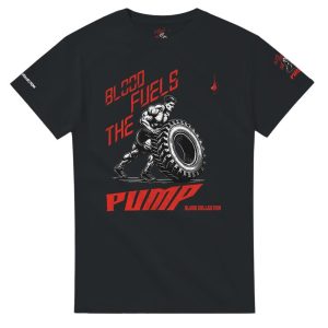 Heavyweight Unisex T-Shirt with Round Neck | Gildan® 5000 Blood Fuels the Pump – Hardcore Gymwear for real fighters!