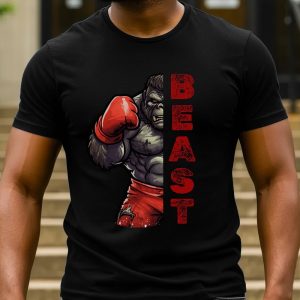Boxing Gorilla Beast Tee, Unisex Jersey Short Sleeve Shirt, Fitness Apparel, Gift for Gym Lovers, Sports T-Shirt, Workout Clothing