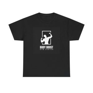 Body Boost Gym Center Unisex Heavy Cotton Tee, Workout Shirt, Fitness Tee, Gym Apparel, Casual Style