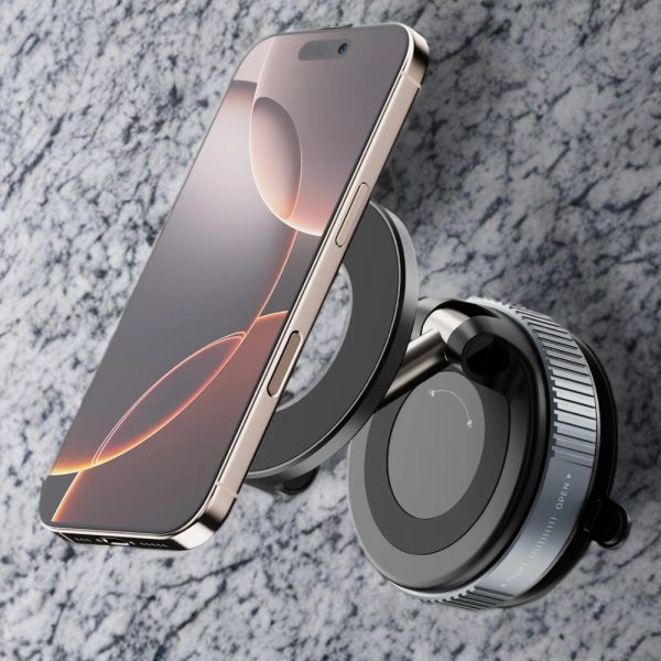 Universal Silicone Suction Car Phone Holder | 360 Rotating Magnetic Mount