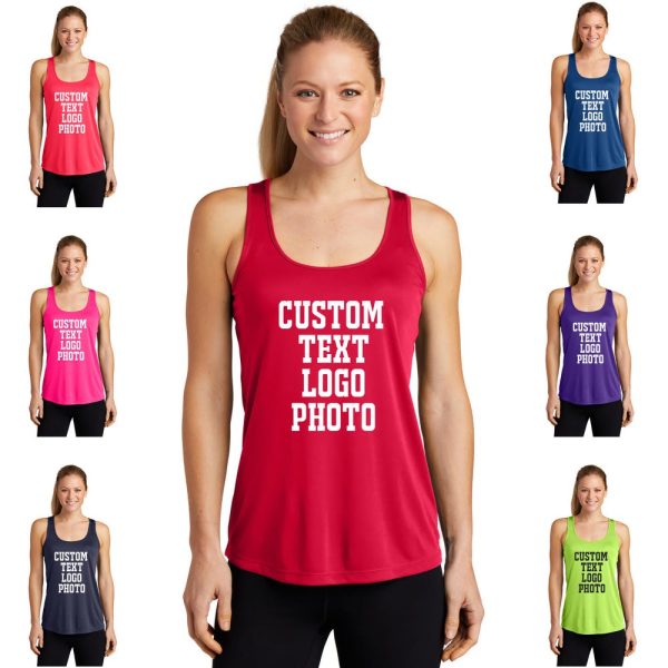 Personalized Workout Racerback Tank – Custom Gym Shirt, Moisture-Wicking Quick-Dry Athletic Tank, Activewear for Women