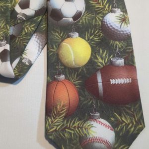 Sports ‘Just Ball Christmas’ Ralph Marlin Tie Men’s Ties Neckties
