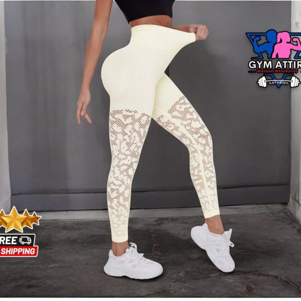 Women’s High-Waisted Seamless Leggings | Stylish Workout Pants | Stretchy Running Tights | Breathable Gym Fitness Bottoms