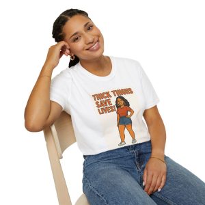 Thick Thighs Save Lives T-Shirt #4 – Body Positive Clothing, Funny Workout Tee, Plus Size Graphic Top, Gym Apparel, Fitness Gift