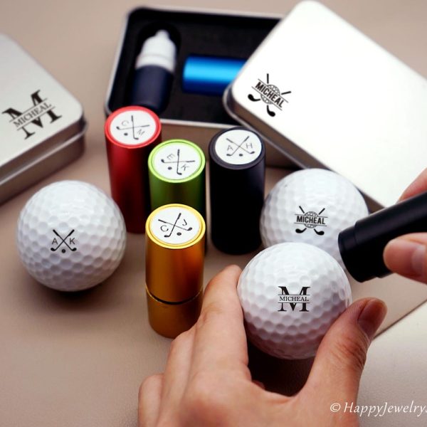 Custom Golf Ball Stamp Box, Personalized Golf Stamps, Gift for Golfer, Golf Ball Marker, Golf Accessories, Gifts For Men, Fathers Day Gift