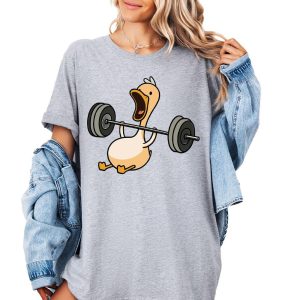 Funny Gym Duck Shirt, Weightlifting Duck Tee, Workout Animal Shirt, Cute Fitness Gym Tee, Lifting Humor Shirt, Gym Lover Gift, Workout Shirt