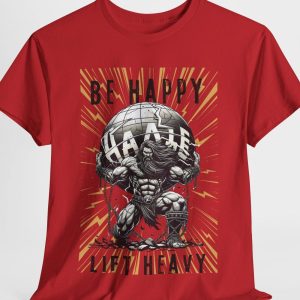 Gym T-Shirt- Bodybuilding Shirt, Unisex Heavy Cotton, Fitness Top Apparel, Muscle Building Clothing